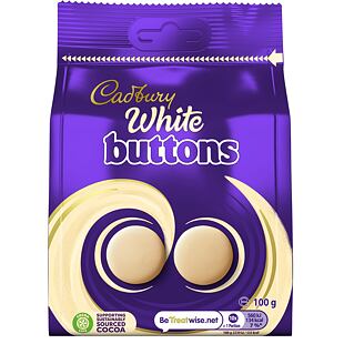 Cadbury knoflíčky z bílé čokolády 100 g