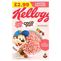 Kellogg's Coco Pops cereálie s příchutí jahody a bílé čokolády 480 g