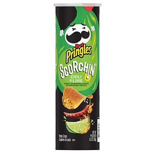 Pringles spicy chili and lime potato chips 158 g
