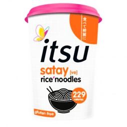 Itsu instant gluten-free rice noodles with miso paste with satay flavor 64 g