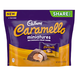 Cadbury Caramello mini mléčné čokoládky s karamelem 227 g