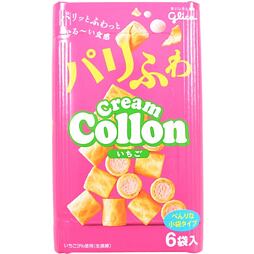 Glico Cream Collon sušenky s náplní s příchutí jahody 81 g