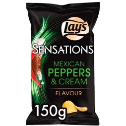 Lay's Sensations chipsy s příchutí mexických papriček a zakysané smetany 150 g