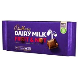 Cadbury milk chocolate with raisins and almonds 180 g