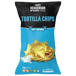 Henderson and Sons salted corn chips 450 g
