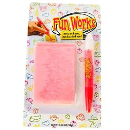 Fun Works jedlý papír s perem s jedlou gelovou náplní s příchutí jahody 33 g