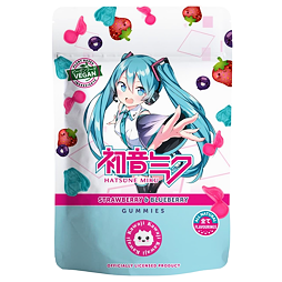 Kawaji Hatsune Miku chewing candies with strawberry and blueberry flavor 125 g