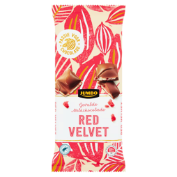 Jumbo mléčná čokoláda s náplní s příchutí Red Velvet 190 g