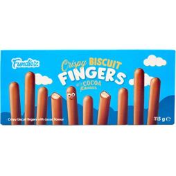 Fundiez Fingers sušenky obalené v mléčné čokoládě 115 g