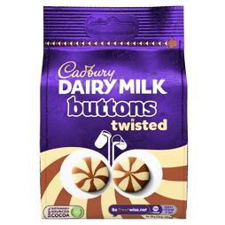 Cadbury Dairy Milk knoflíčky z mléčné a bílé čokolády 105 g