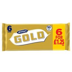 McVitie's Gold biscuits with caramel coating 6 x 17.5 g
