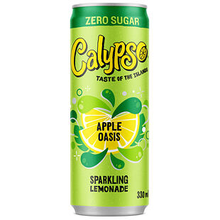 Calypso sycený nápoj s jablečnou příchutí bez cukru 330 ml