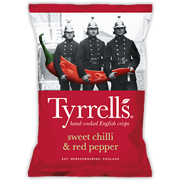 Tyrrells sweet chilli & red pepper potato chips 150 g 