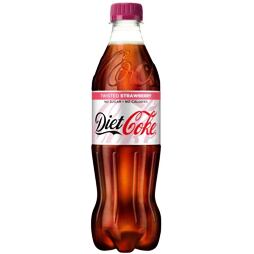 Coca-Cola sycená limonáda bez kalorií a cukru s příchutí jahody 500 ml