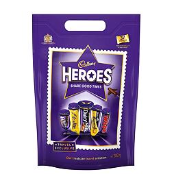 Cadbury Heroes výběr 5 druhů čokoládových mini tyčinek 380 g