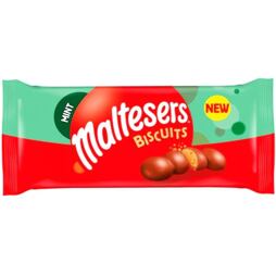 Maltesers čokoládové sušenky se sladovými kousky s příchutí máty 110 g