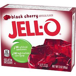 Jell-O black cherry gelatin dessert 85 g