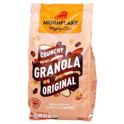 Mornflake Original granola s rozinkami, mandlemi a medem 500 g