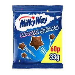 Milky Way hvězdičky z mléčné čokolády PM 33 g