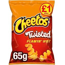 Cheetos Twisted Flamin Hot kukuřičný snack s pálivou příchutí 65 g PM