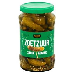 Jumbo pickled cucumbers in sweet and sour pickle 190 g
