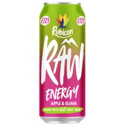 Rubicon carbonated energy drink with apple and guava flavor 500 ml PM