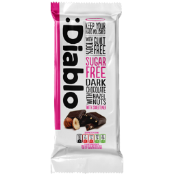 Diablo dark chocolate with hazelnut flavor without sugar 85 g