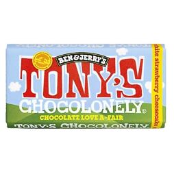 Tony's Ben & Jerry's bílá čokoláda s kousky sušenek s příchutí jahodového dortu 180 g