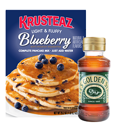 Krusteaz Blueberry Flavor Pancake Mix 714g + Lyle's Golden Cane Syrup 325g