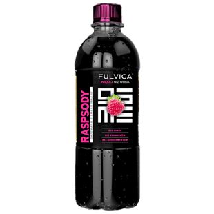Fulvica Raspsody carbonated black mineral water with raspberry flavor 500 ml