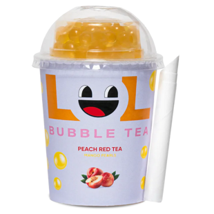 LOL Bubble Tea broskvový čaj s mangovými kuličkami 275 ml