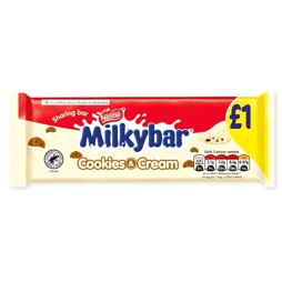 Milkybar bílá čokoláda s příchutí sušenek a smetany 90 g PM