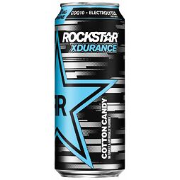 Rockstar Xdurance energetický nápoj bez cukru s příchutí cukrové vaty 473 ml