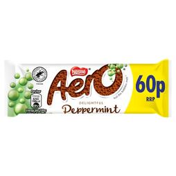 Nestlé Aero tyčinka z mléčné čokolády s příchutí máty 36 g PM