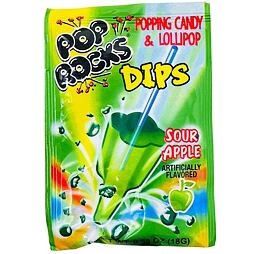 Pop Rocks lollipop and crackling powder with sour apple flavor 18 g