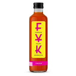 FYK fermentovaný nápoj vyrobený z bylinného čajového nálevu s ibiškem 250 ml
