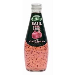 Cool Time Basil Seed beverage with basil seeds with pomegranate flavor 290 ml