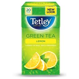 Tetley zelený čaj s příchutí citronu 20 ks 40 g PM