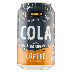 Jumbo carbonated cola drink with coffee flavor without sugar 330 ml