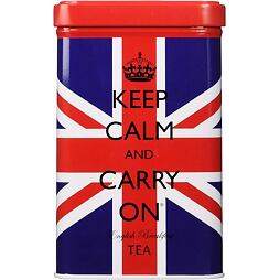 Keep Calm And Carry On černý čaj v plechové dóze 40 ks 125 g