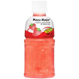 Mogu Mogu drink with strawberry flavor and pieces of coconut jelly 320 ml