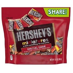 Hershey's mix mini polosladkých hořkých čokolád 286 g