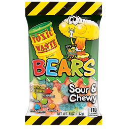 Toxic Waste chewy sour candies in the shape of bears 142 g