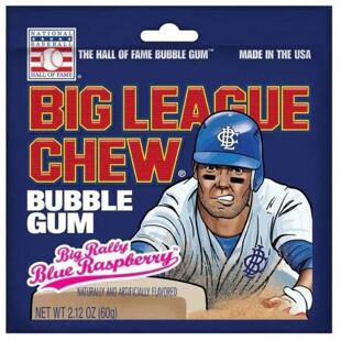 Big League Chew jerky chewing gum with blue raspberry flavor 60 g