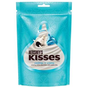 Hershey's Kisses pusinky z bílé čokolády s příchutí sušenek a krému 33,6 g