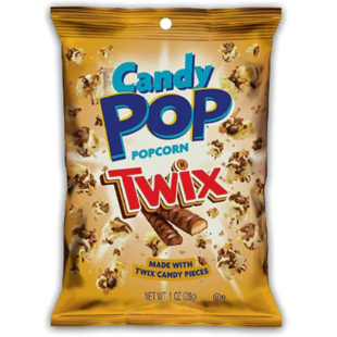 Candy Pop sladký popcorn s kousky sušenek Twix 28 g