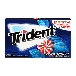 Trident chewing gum with peppermint flavor without sugar 27 g