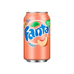 Fanta carbonated drink with peach flavor 355 ml
