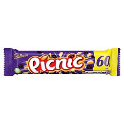 Cadbury Picnic čokoládová tyčinka s rozinkami a arašídy 48 g PM
