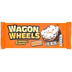Burton's Wagon Wheels čokoládové sušenky plněné pěnou a džemem 234 g